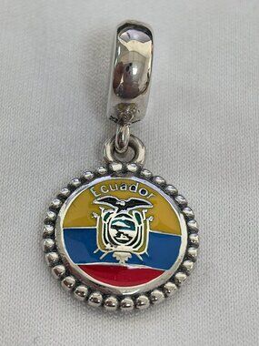 Pandora Ecuador Exclusive Dangle Charm Pendant, S925 Silver Jewelry
